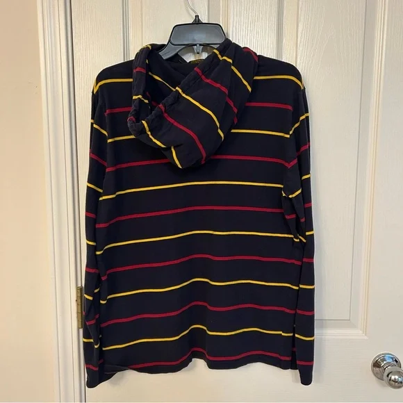 Polo Ralph Lauren Striped Cotton Hooded Long-Sleeve Hoodie in Ink Multi Size M - Picture 7 of 7